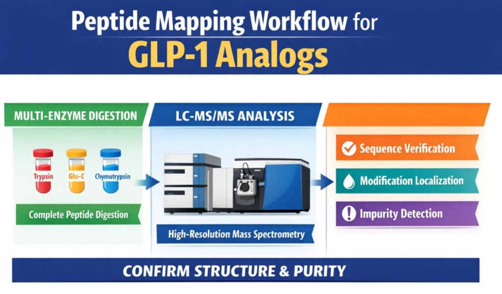 GLP-1 Peptide Mapping Using LC-MS