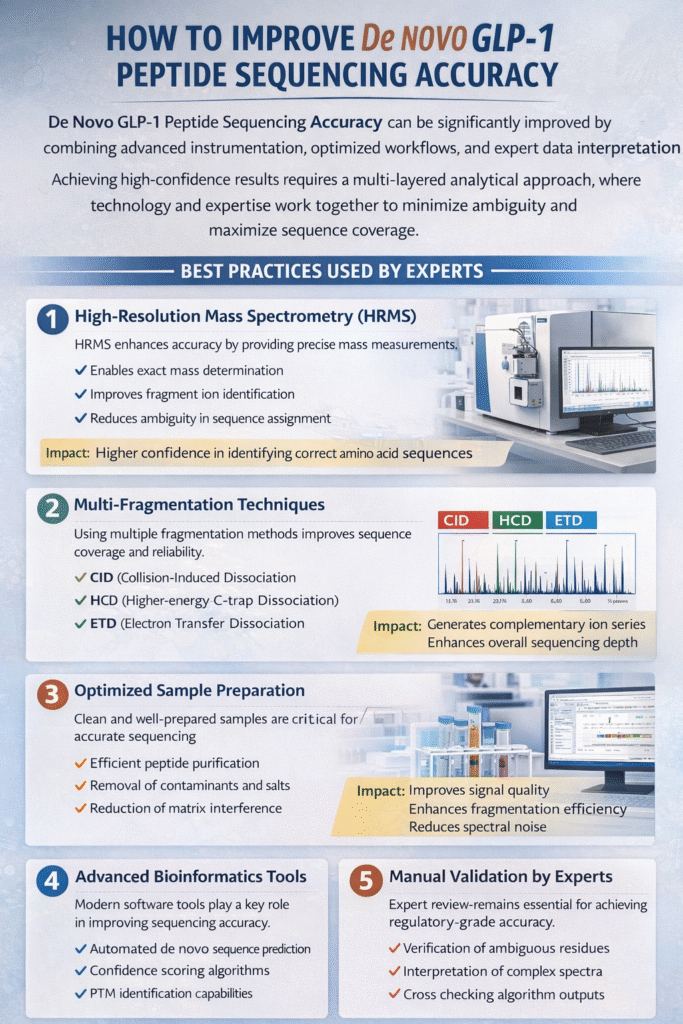 How to Improve De Novo GLP-1 Peptide Sequencing Accuracy