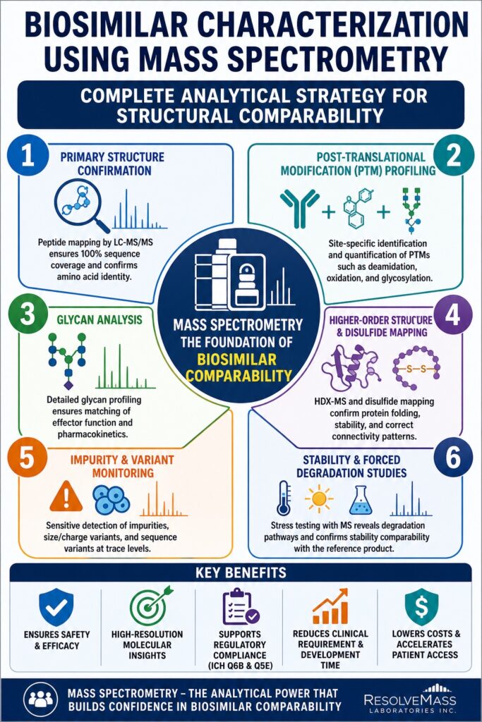 Biosimilar Characterization Using Mass Spectrometry
