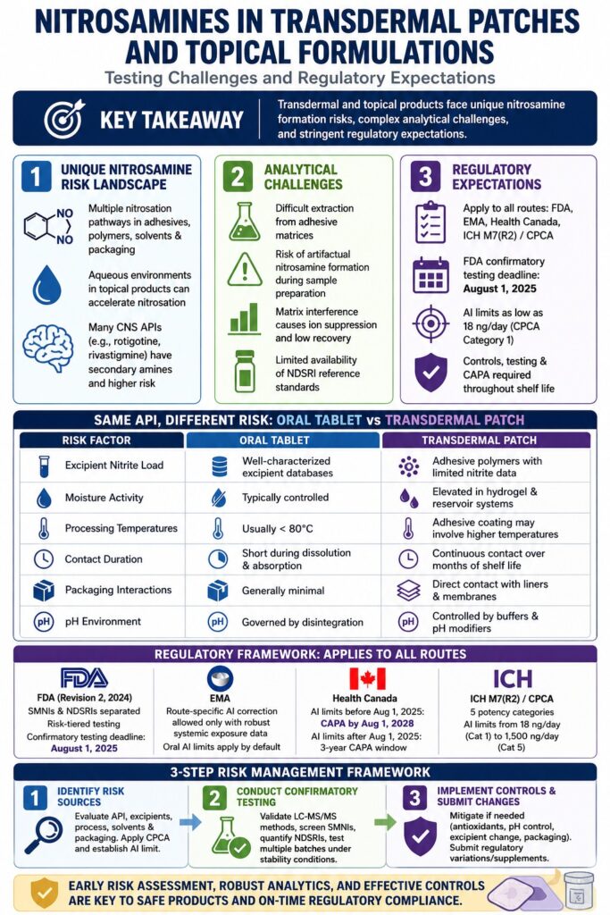 Nitrosamines in Transdermal Patches and Topical Formulations 
