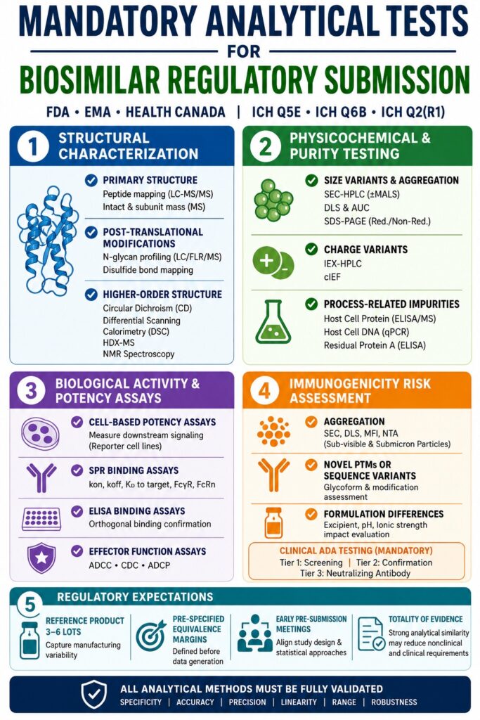 Analytical Tests for Biosimilar Regulatory Submission