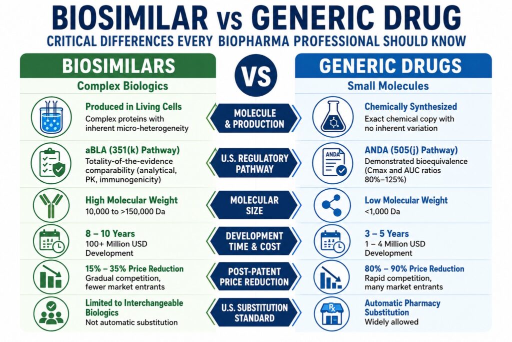 Biosimilar vs Generic Drug Differences
