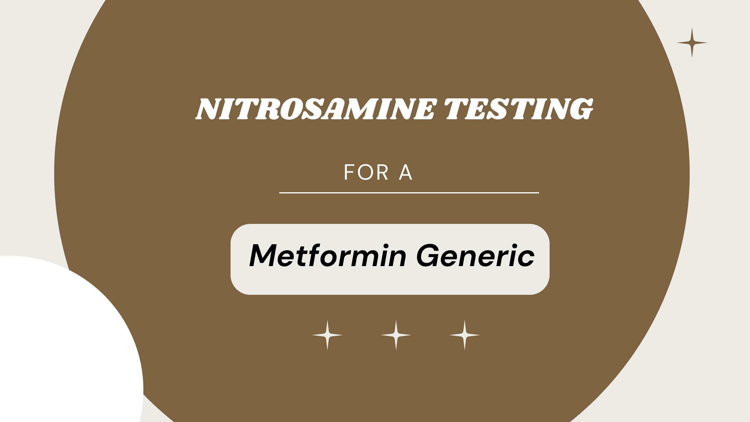Nitrosamine Testing for a Metformin Generic