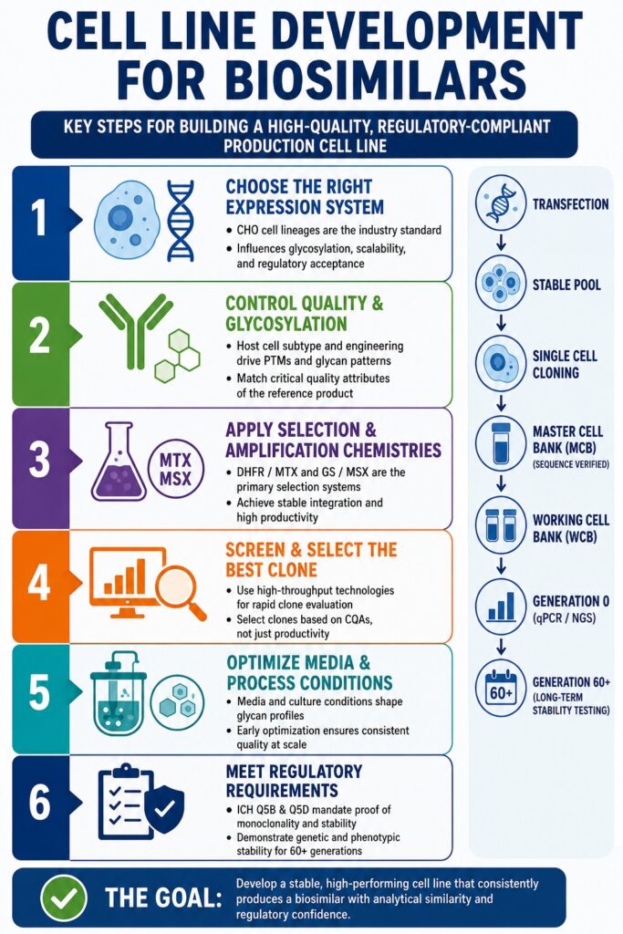 Cell Line Development for Biosimilars