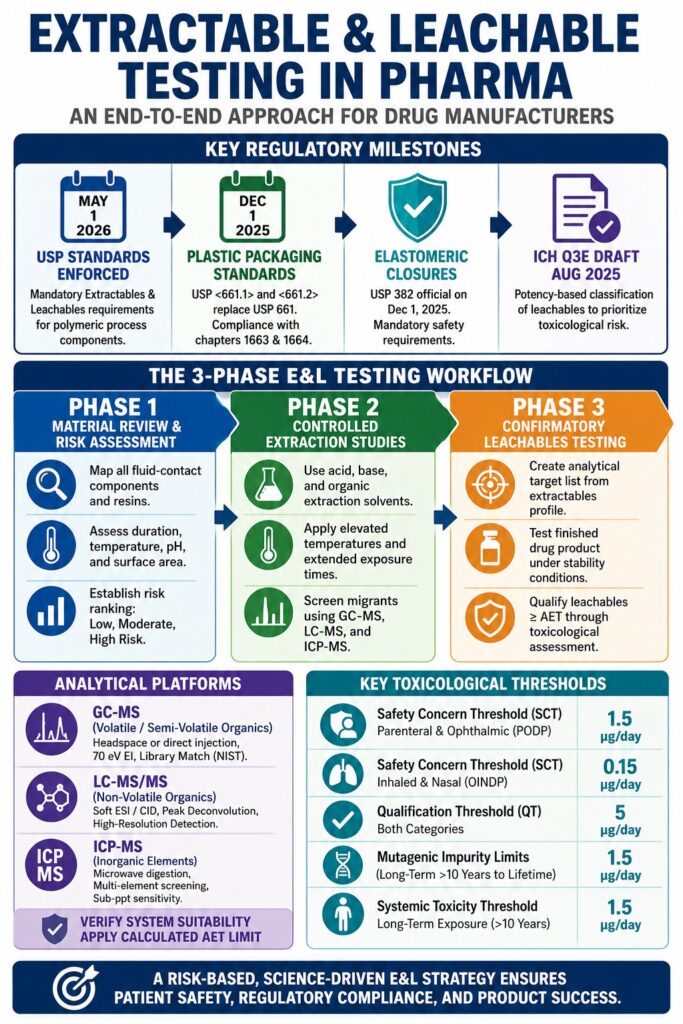 Extractable and Leachable Testing in Pharma