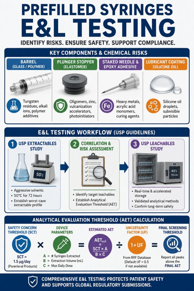 Extractables & Leachables (E&L) Testing Services for Prefilled Syringes