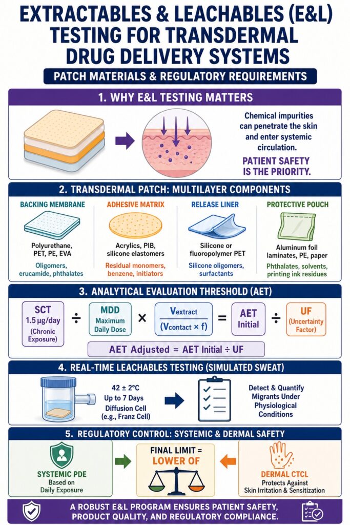 Extractables & Leachables (E&L) Testing for Transdermal