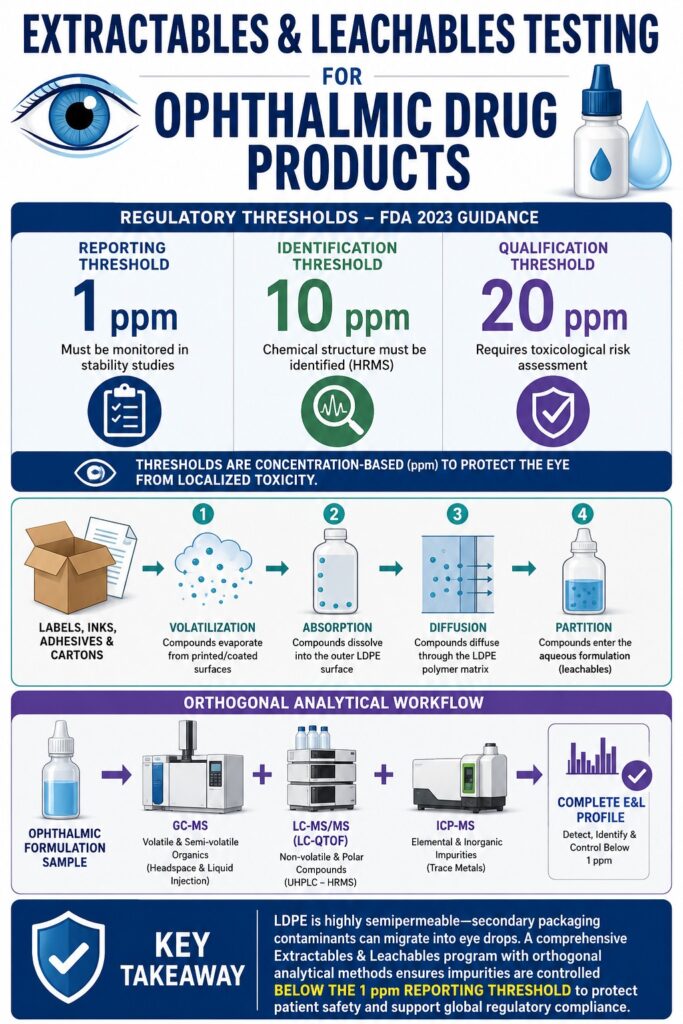 Extractables & Leachables Testing for Ophthalmic Drug Products