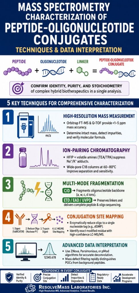 Mass Spectrometry Characterization of Peptide-Oligonucleotide Conjugates