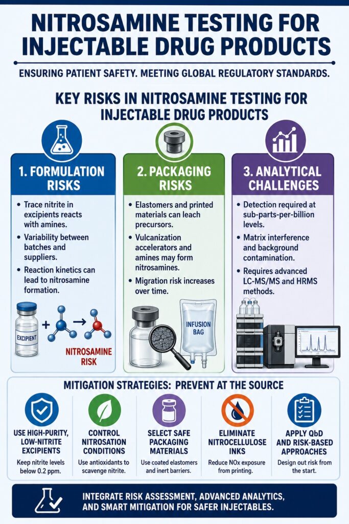 Nitrosamine Testing for Injectable Drug Products