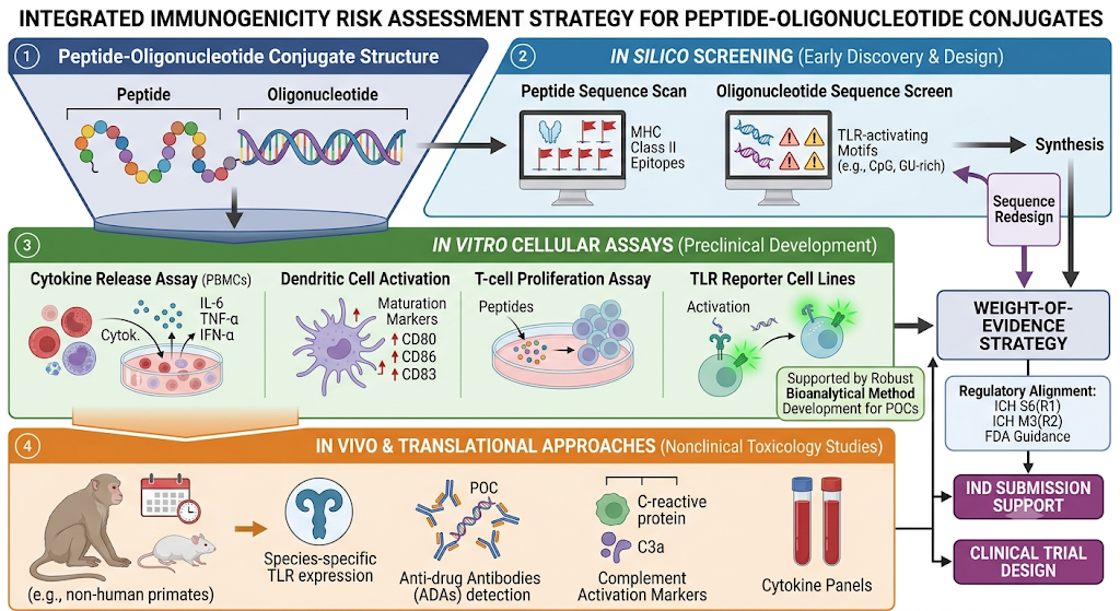 How Is Immunogenicity Risk Assessed for Peptide-Oligonucleotide Conjugates?