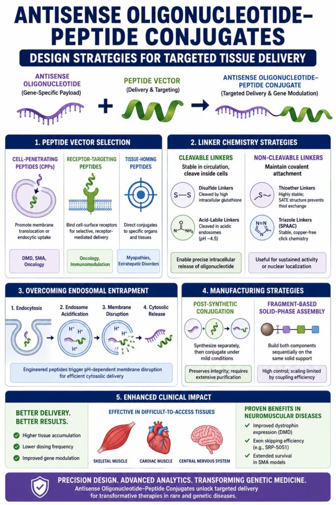 Antisense Oligonucleotide-Peptide Conjugates