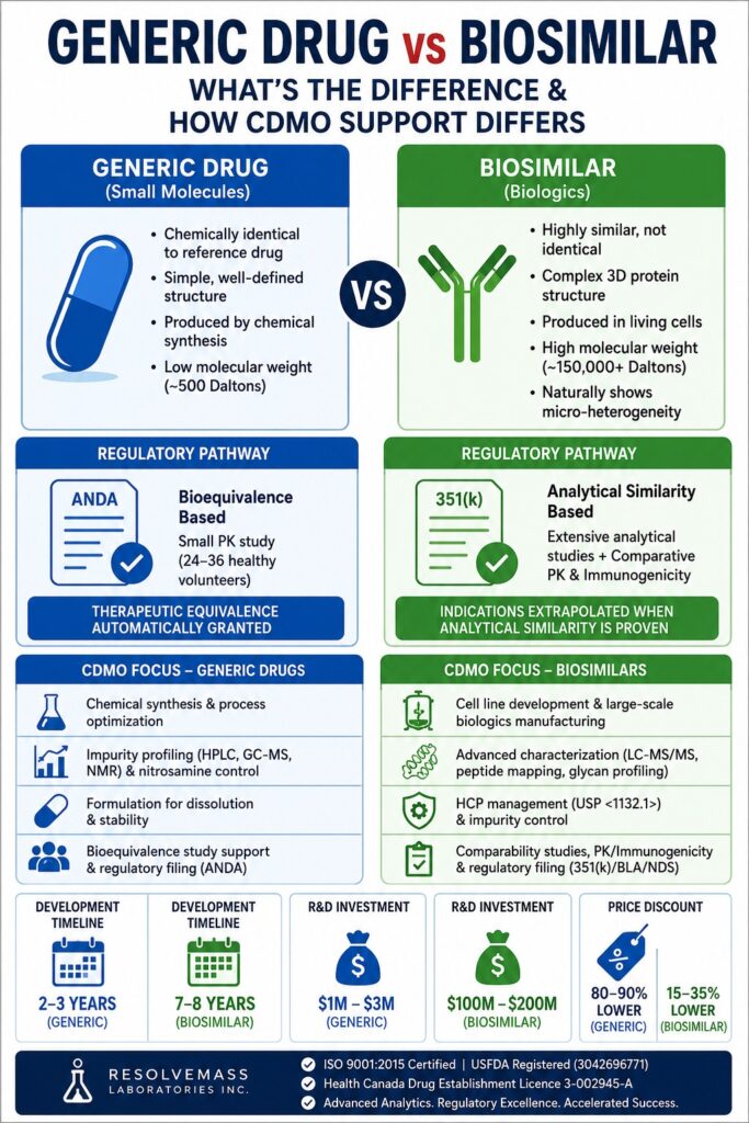 Generic Drug vs Biosimilar