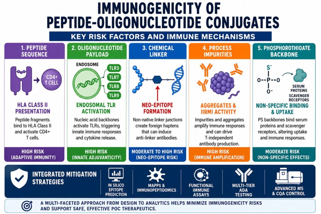 Immunogenicity of Peptide-Oligonucleotide Conjugates