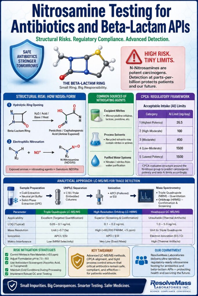 Nitrosamine Testing for Antibiotics and Beta-Lactam APIs