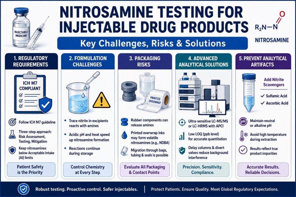 Nitrosamine Testing for Injectable Drug Products