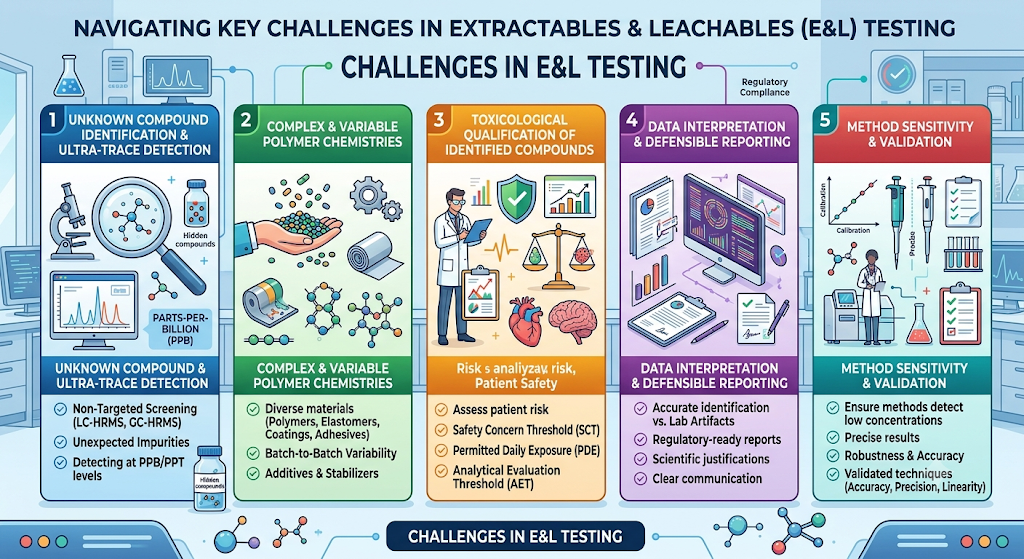 Challenges in E&L testing