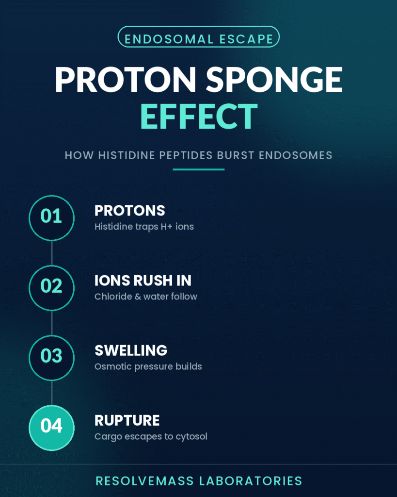 Proton Sponge Effect and Histidine-Rich Motifs