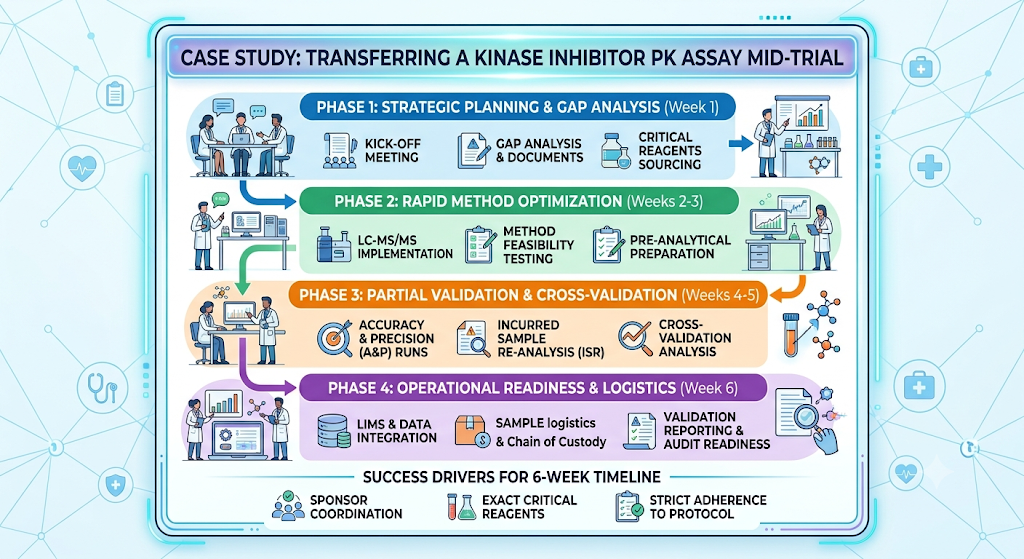 Case Study: Transferring a Kinase Inhibitor PK Assay Mid-Trial