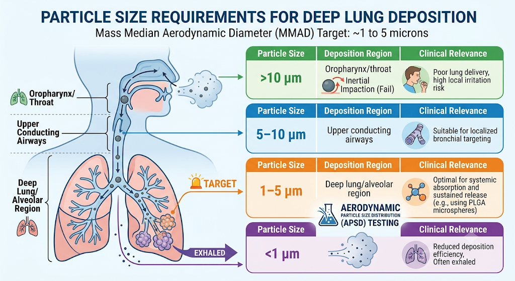 What Particle Size Is Required for Deep Lung Deposition?