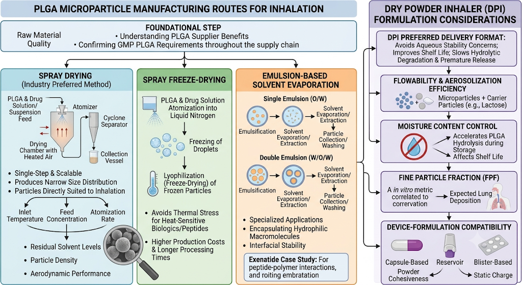 How Are PLGA Microparticles Manufactured for Inhalation?