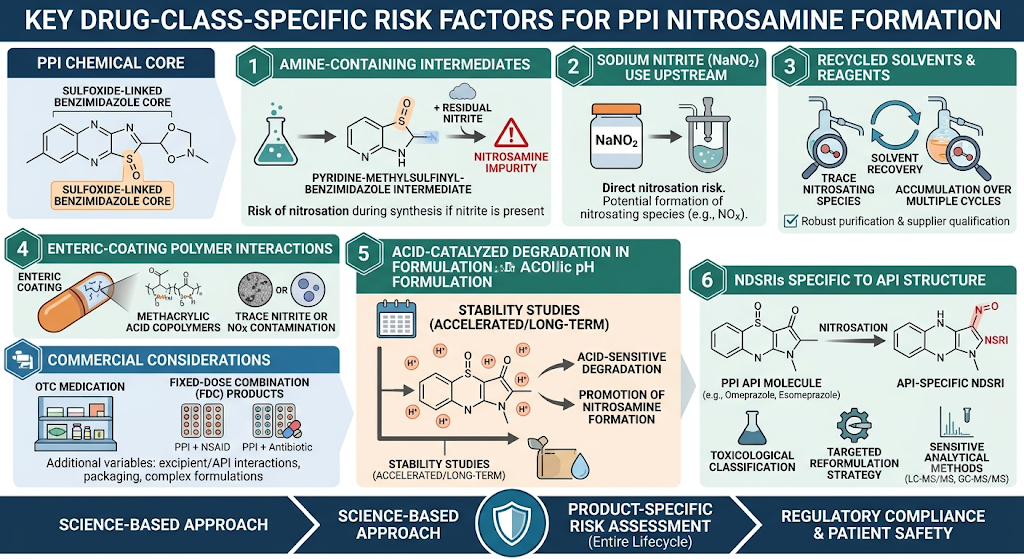 Key Drug-Class-Specific Risk Factors for PPI Nitrosamine Formation