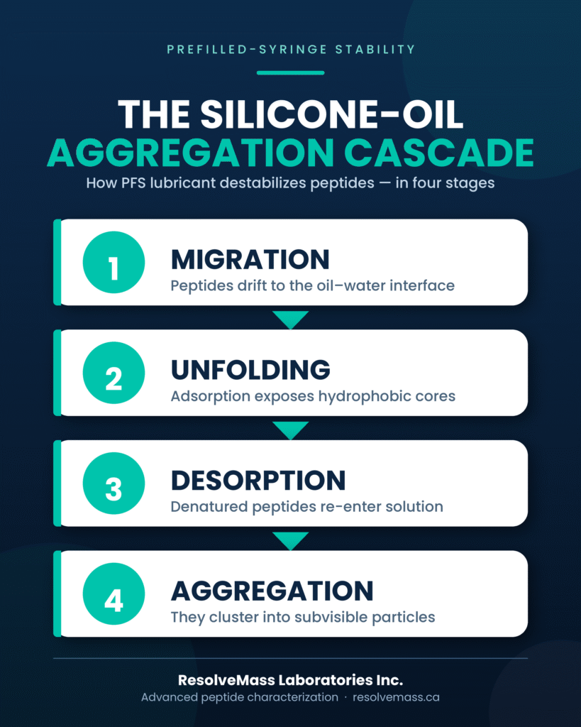 Silicone Oil-Induced Adsorption and Particulate Aggregation