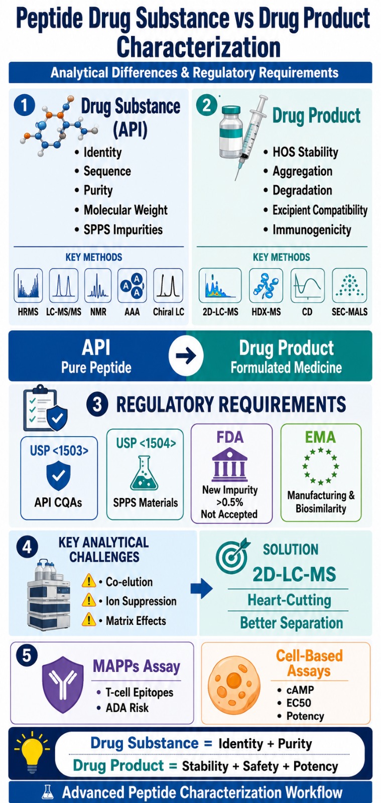 Peptide Drug Substance vs. Drug Product Characterization