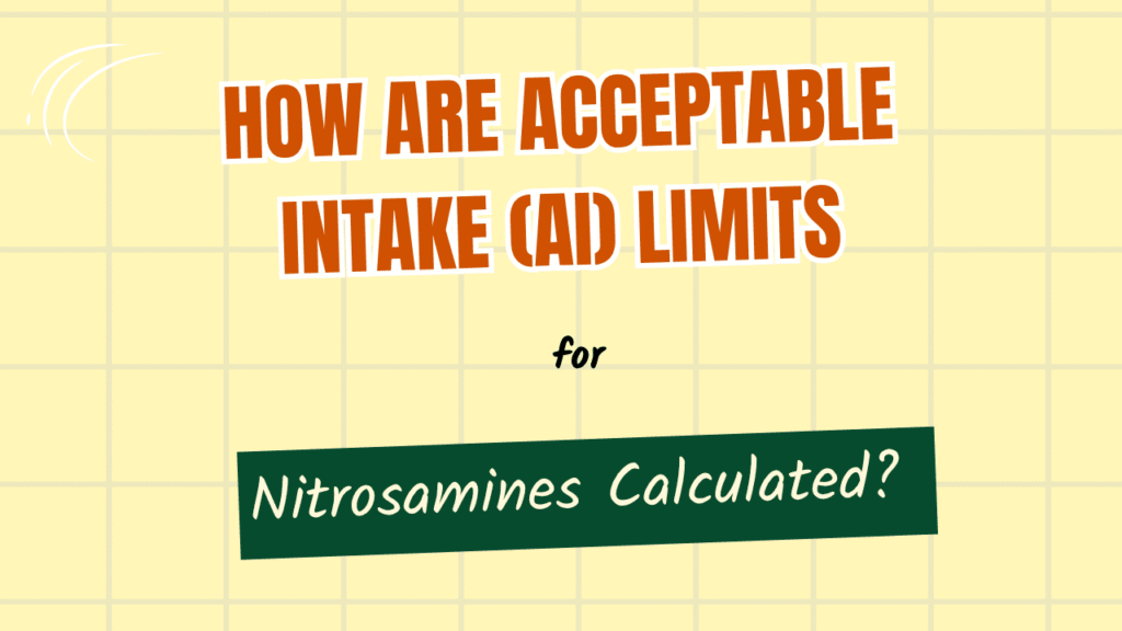 Acceptable Intake (AI) Limits for Nitrosamines Calculation