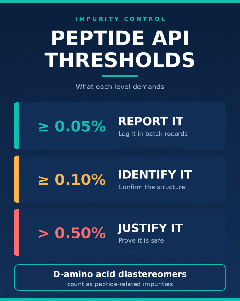 Regulatory Thresholds for Peptide-Related Impurities
