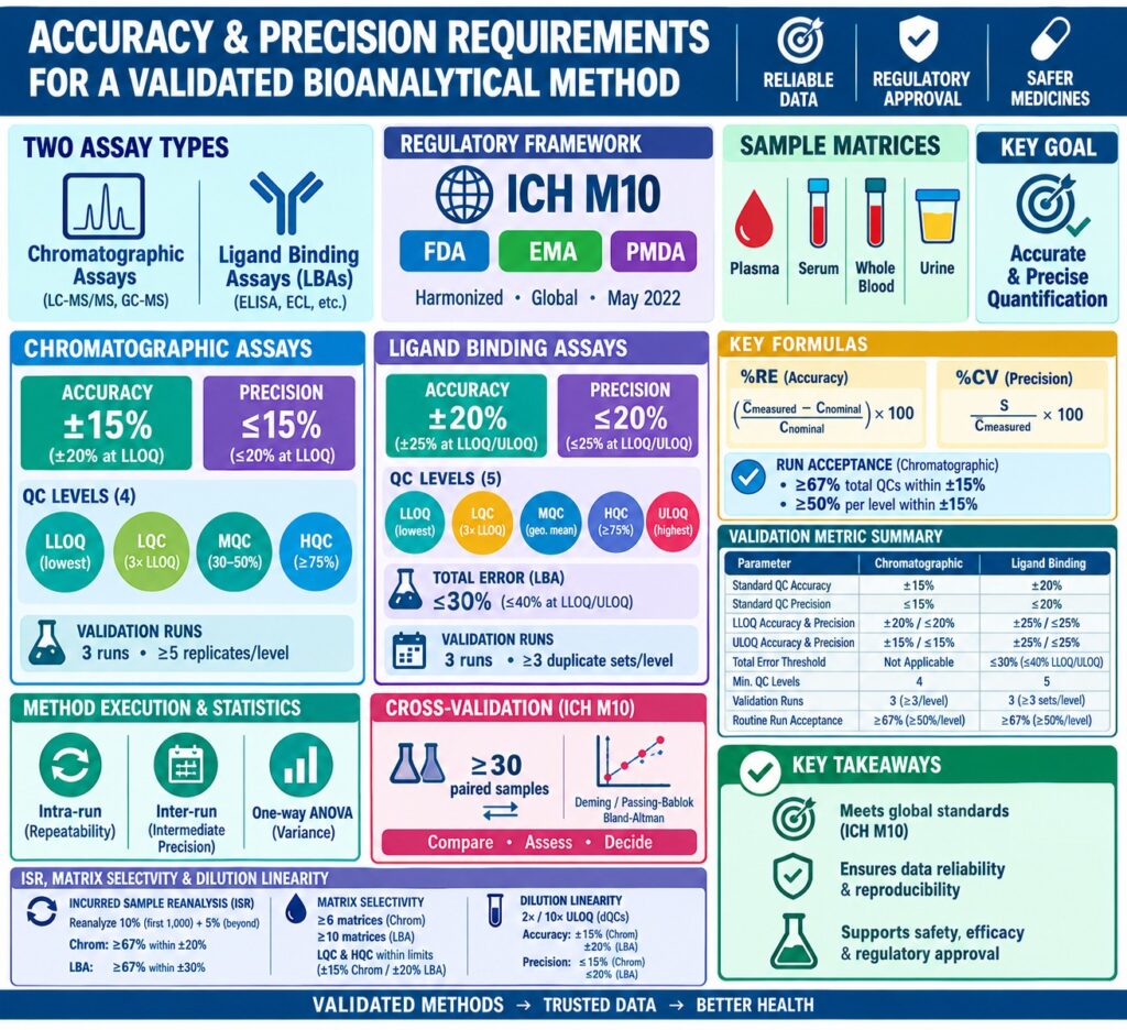 Accuracy and Precision Requirements for a Validated Bioanalytical Method