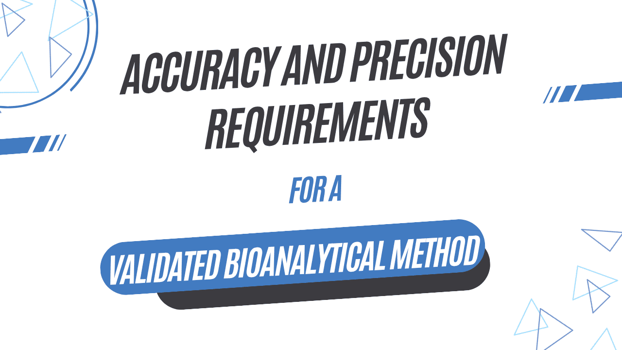 Accuracy and Precision Requirements for a Validated Bioanalytical Method