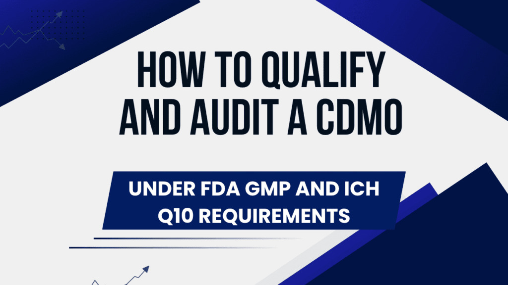 Qualify and Audit a CDMO