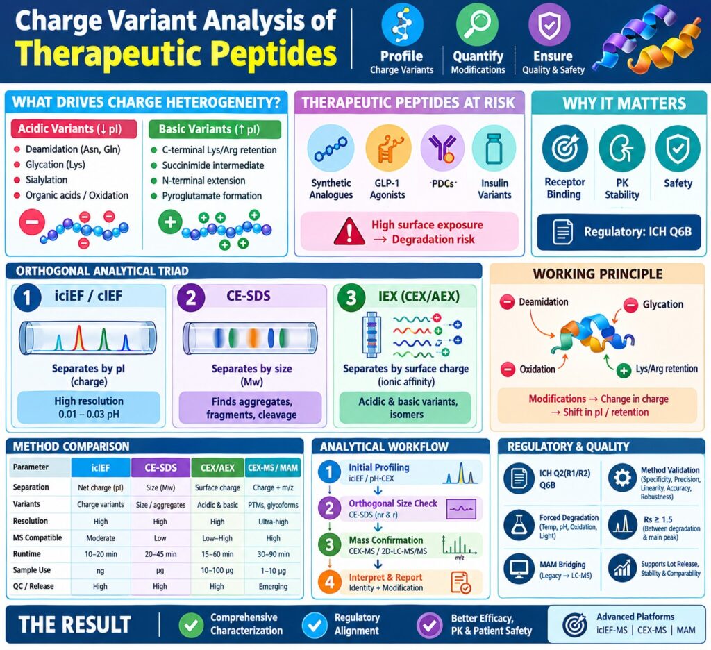Charge Variant Analysis of Therapeutic Peptides