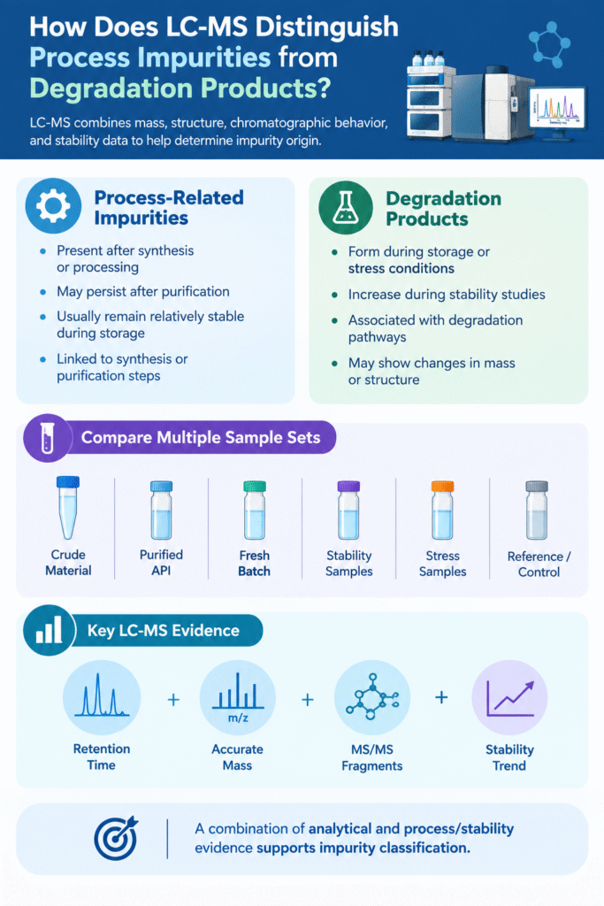 How Does LC-MS Distinguish Process Impurities from Degradation Products?