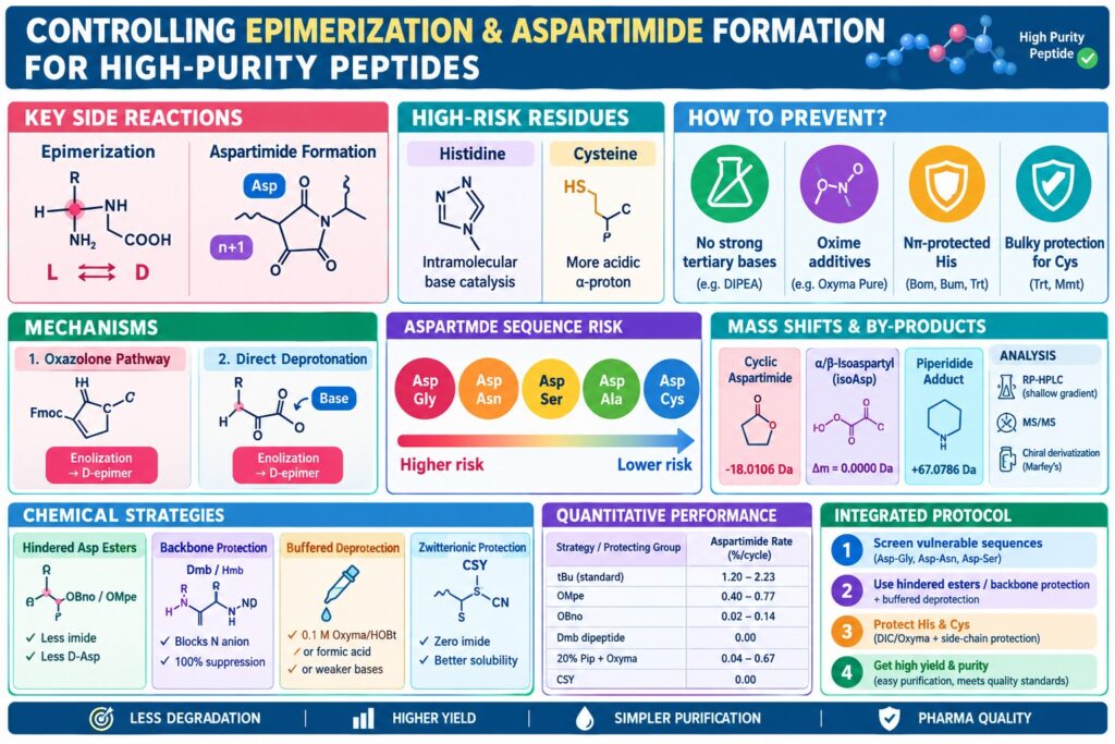 Controlling Epimerization and Aspartimide Formation