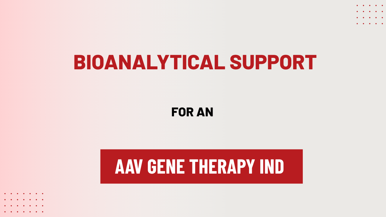 Bioanalytical Support for an AAV Gene Therapy IND