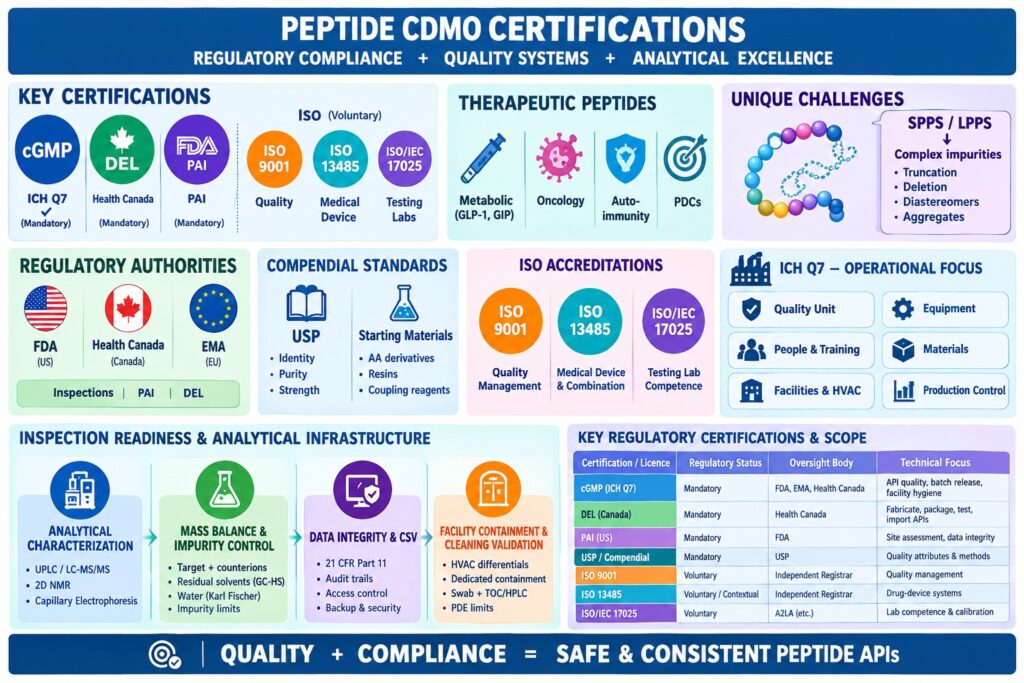 Peptide CDMO Certifications