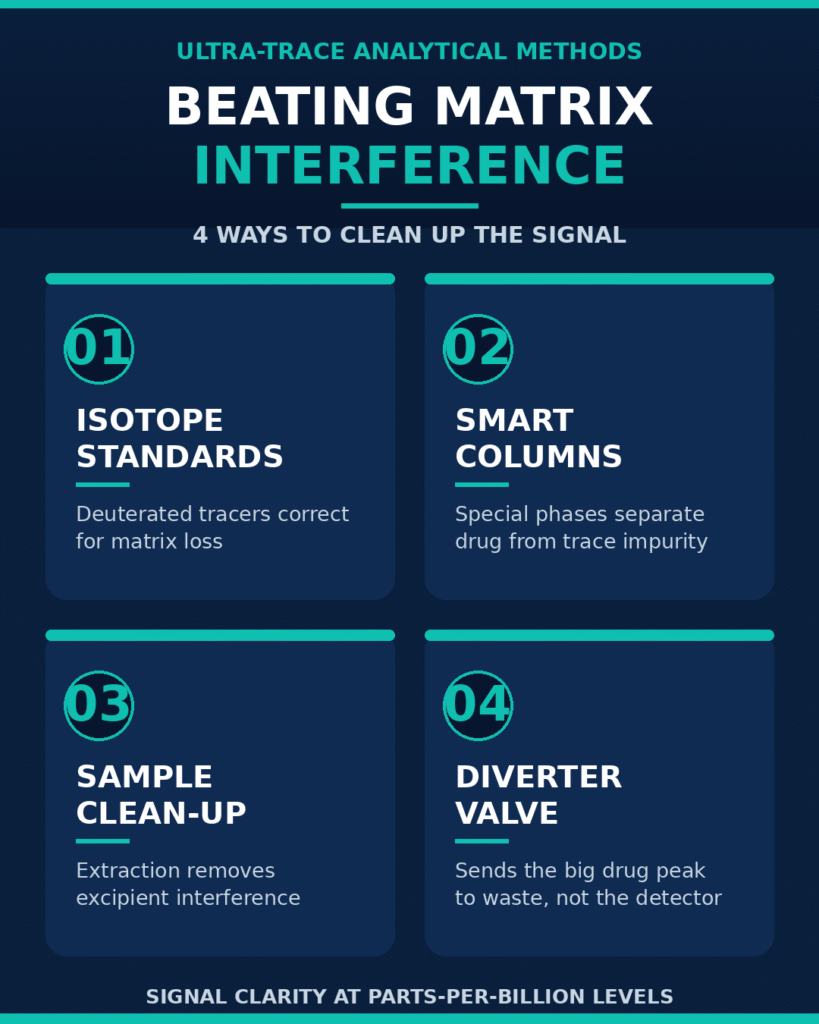 Mitigating Matrix Suppression and Interference in Analytical Assays