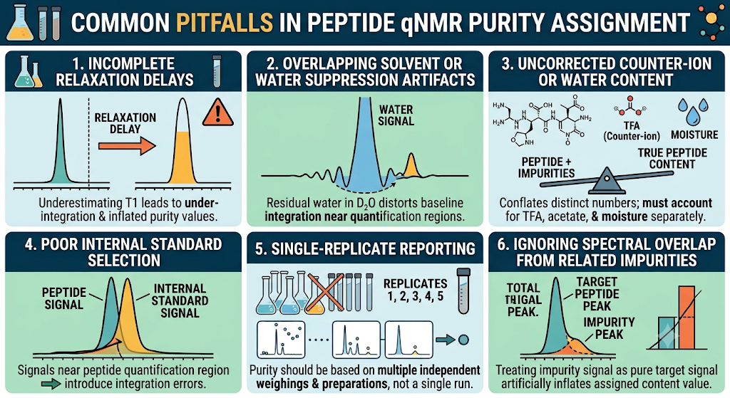 Common Pitfalls in Peptide qNMR Purity Assignment
