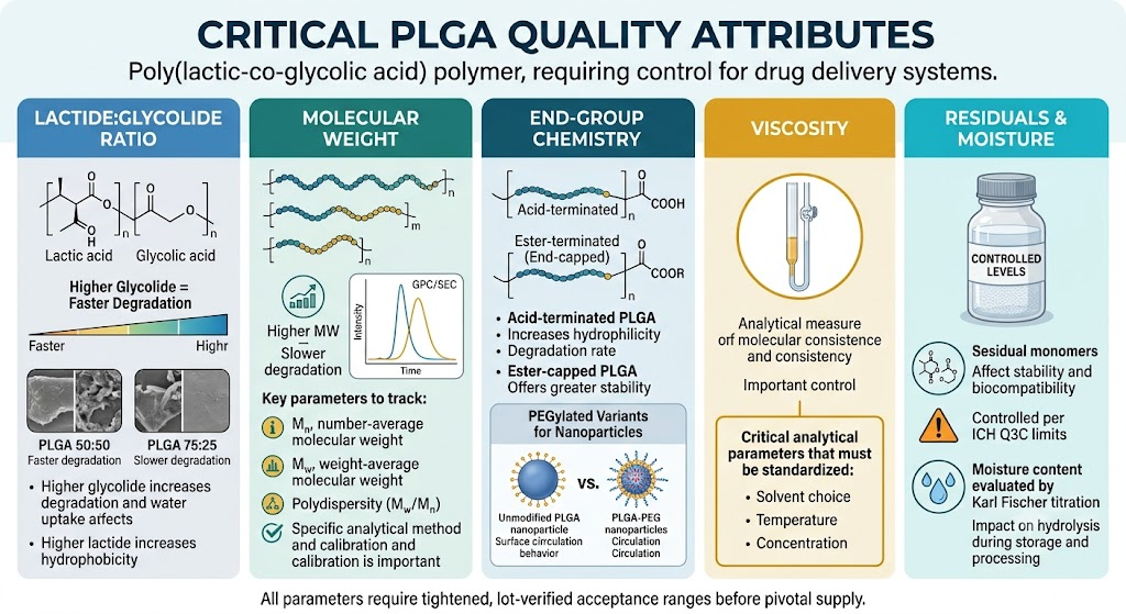 Which PLGA Quality Attributes Should Be Controlled?