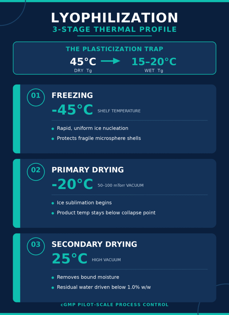 Lyophilization Thermal Profiles and Plasticization Behavior