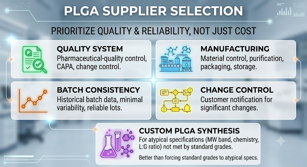 How Should PLGA Suppliers Be Qualified?
