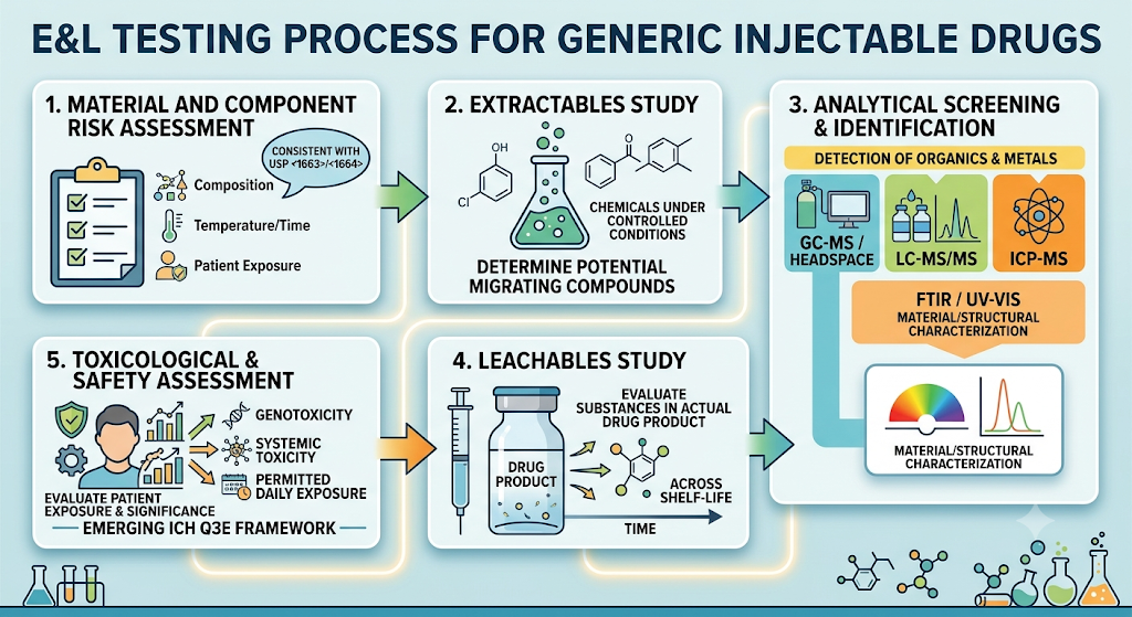 How Is E&L Testing for Generic Injectable Drugs Performed?