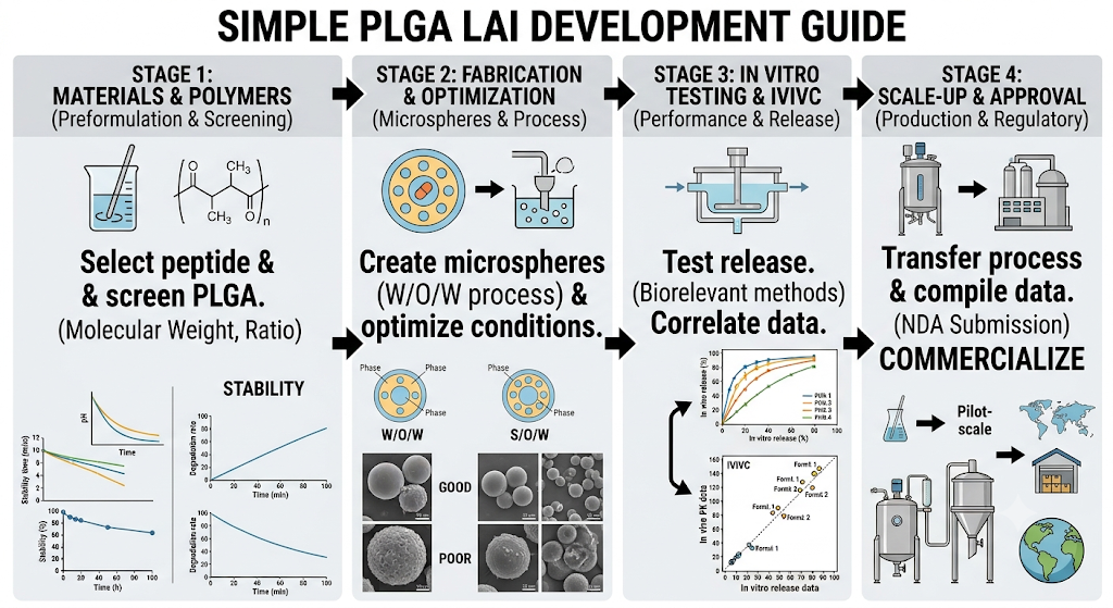 How Was the PLGA Long-Acting Injectable Formulation Developed?