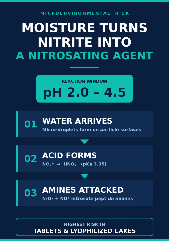 Microenvironmental pH and Moisture Effects