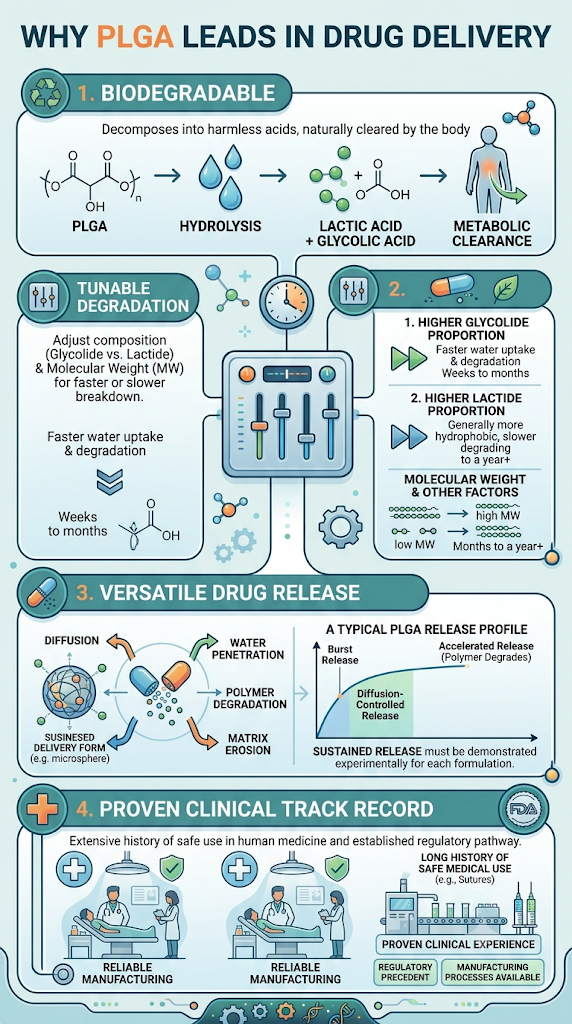 Why Is PLGA in Drug Delivery So Widely Used?