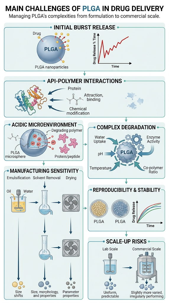 What Are the Main Challenges of PLGA in Drug Delivery?