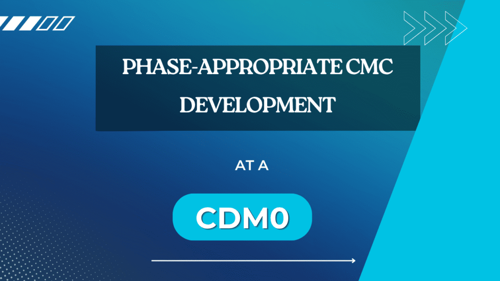 Phase-Appropriate CMC Development at a CDMO