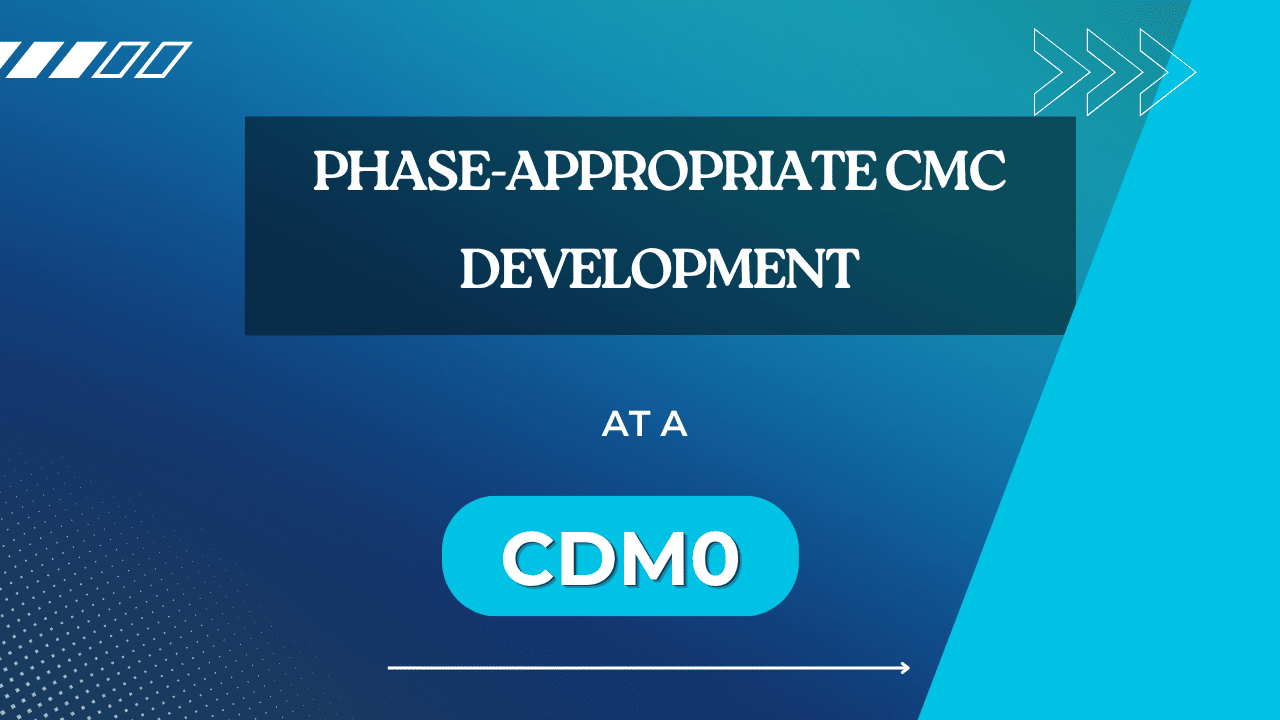 Phase-Appropriate CMC Development at a CDMO